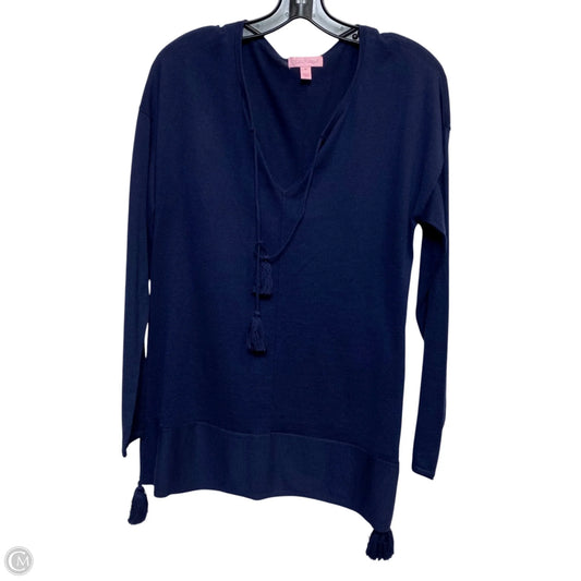 Top Long Sleeve Designer By Lilly Pulitzer In Navy, Size: M