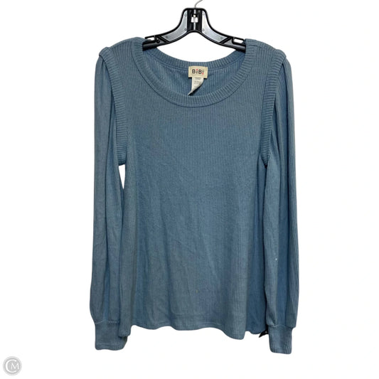 Top Long Sleeve By Bibi In Blue, Size: S