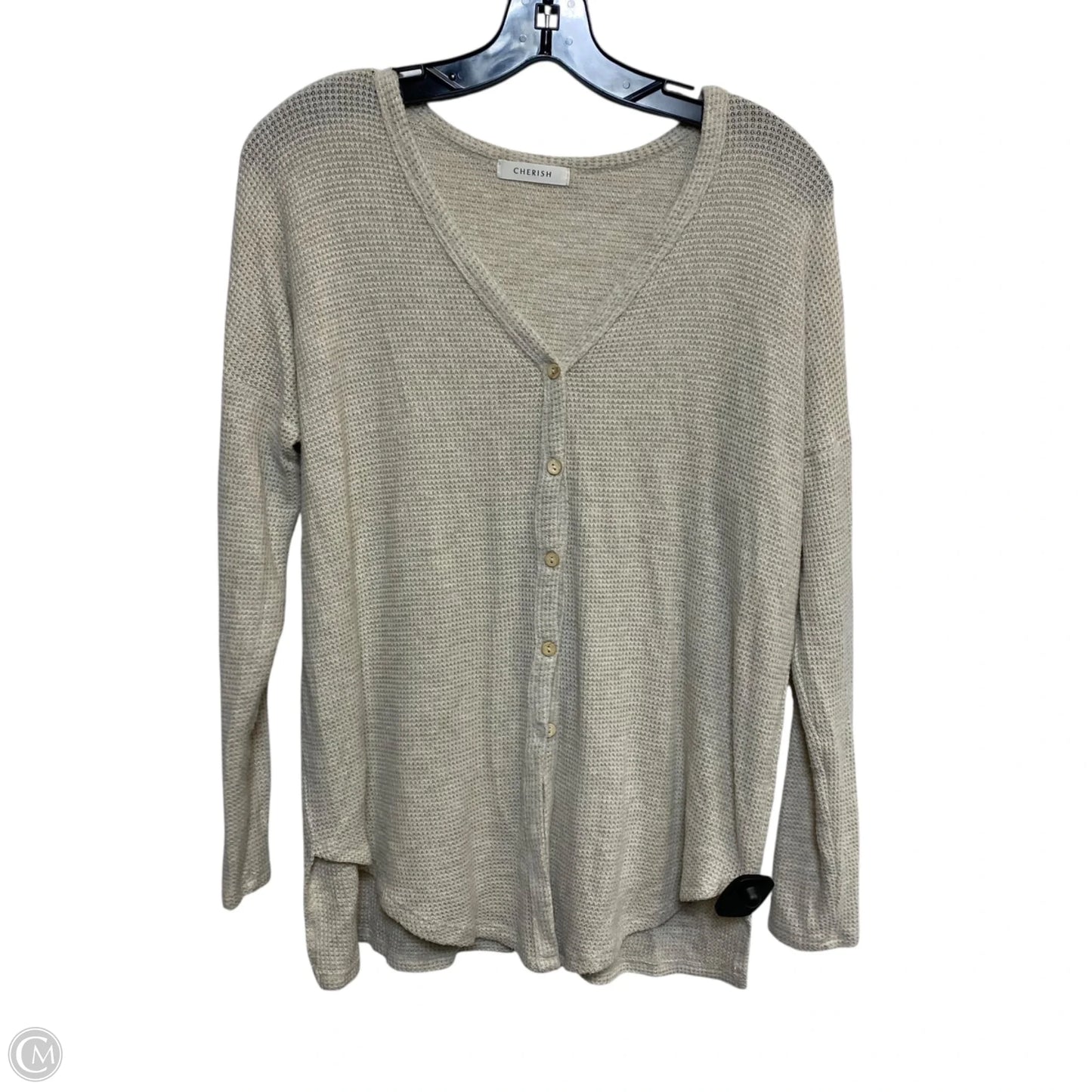 Top Long Sleeve By Cherish In Beige, Size: S