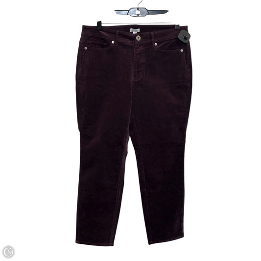 Pants Corduroy By J. Jill In Purple, Size: 10p