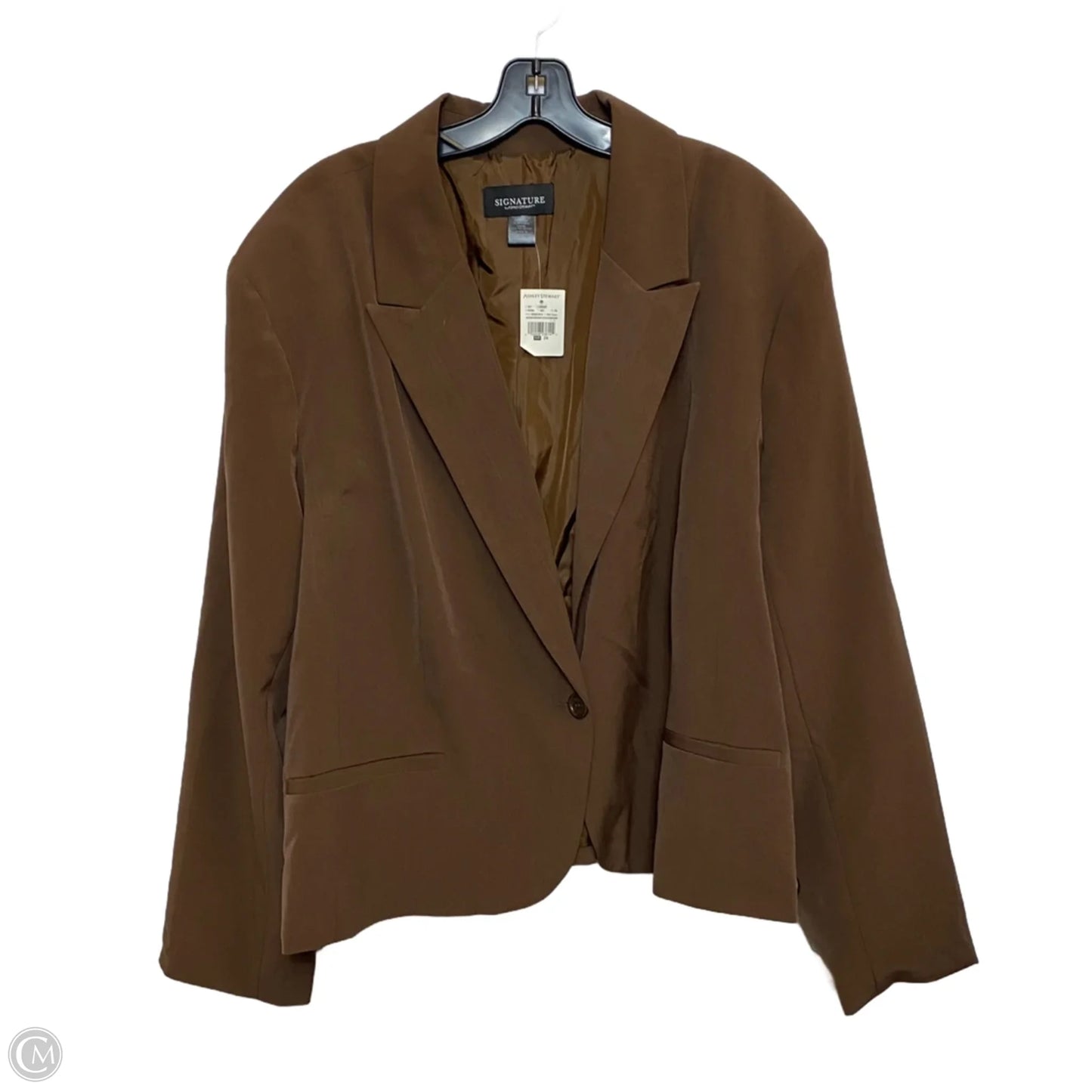 Blazer By Ashley Stewart In Brown, Size: 4x
