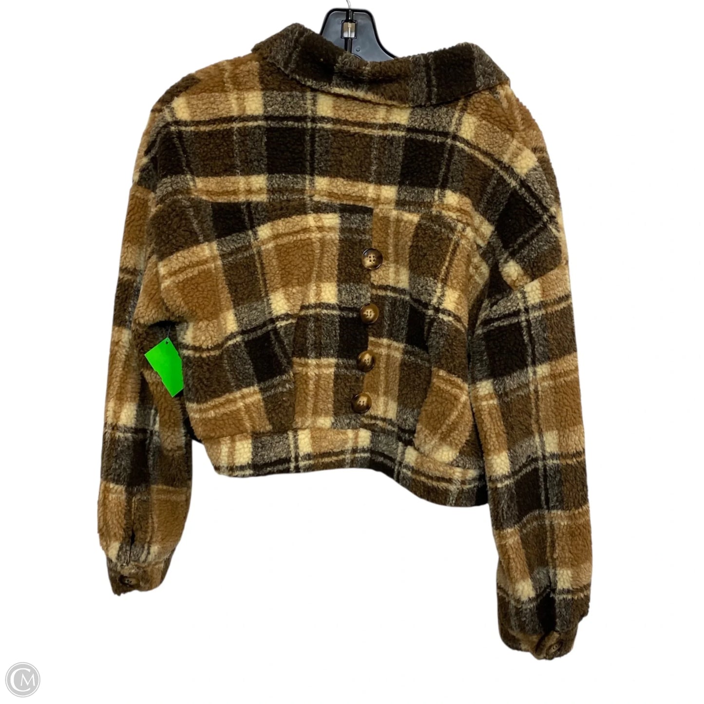 Jacket Shirt By Hyfve In Brown, Size: L