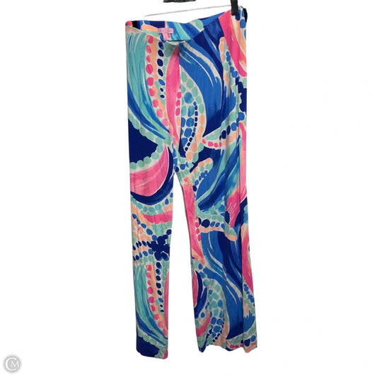 Pants Designer By Lilly Pulitzer In Blue & Pink, Size: L