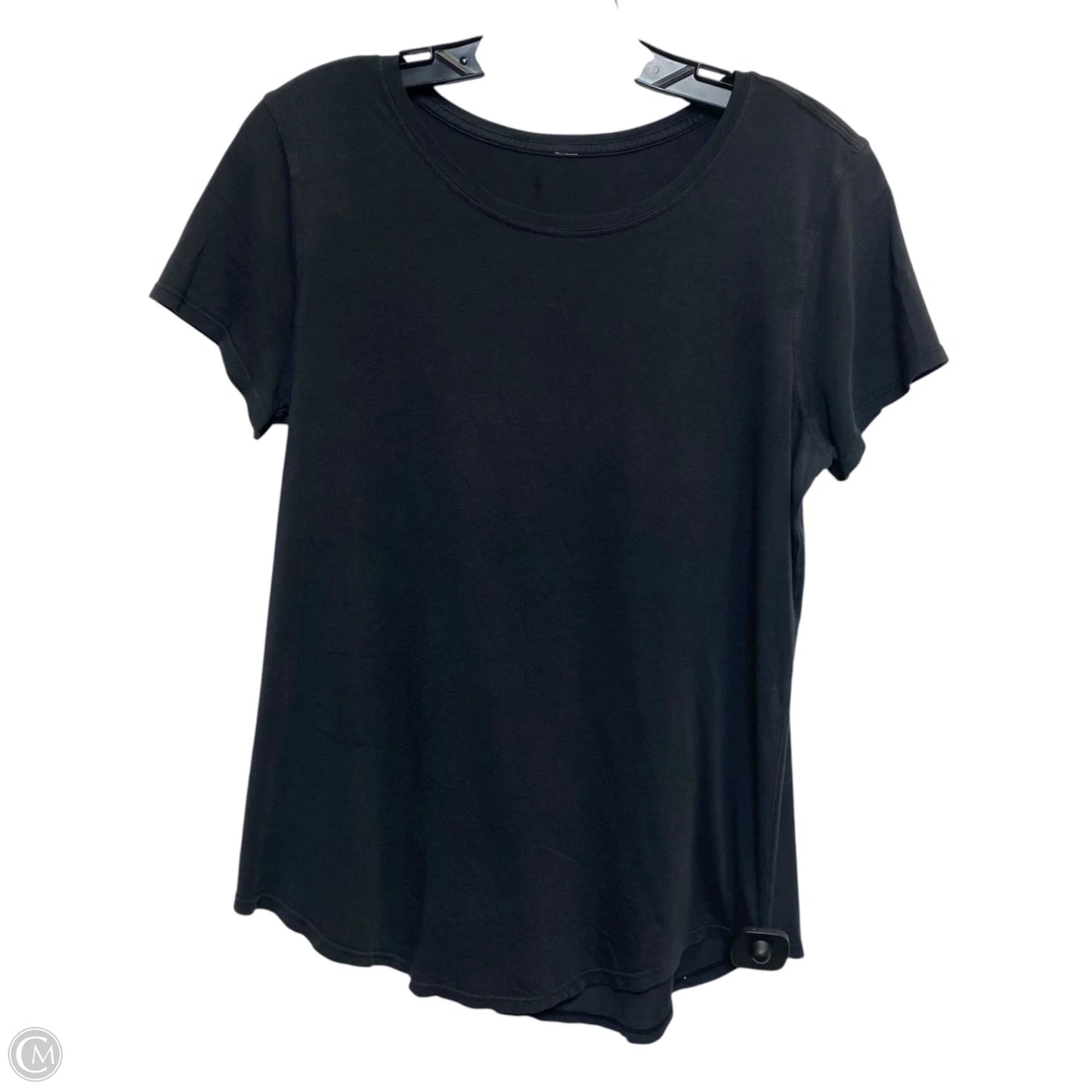 Athletic Top Short Sleeve By Lululemon In Black, Size: S