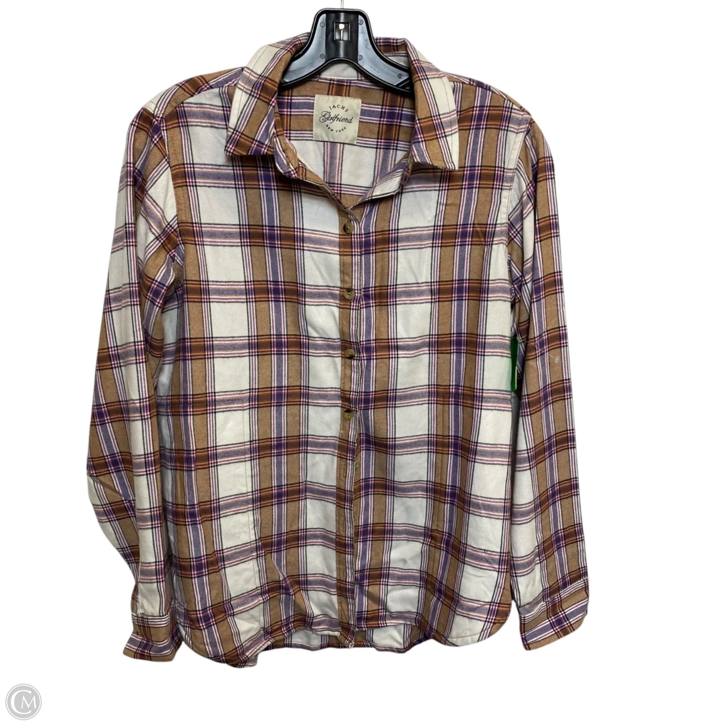 Top Long Sleeve By Jachs Girlfirend In Purple & Tan, Size: Xs