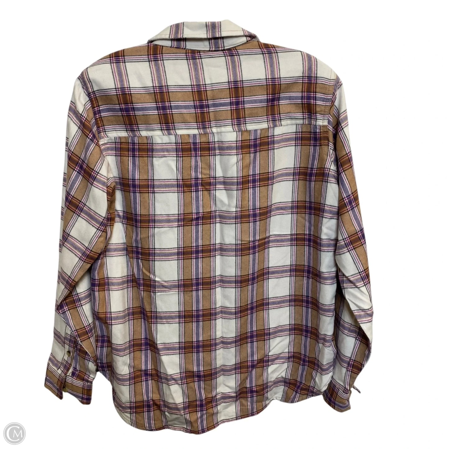 Top Long Sleeve By Jachs Girlfirend In Purple & Tan, Size: Xs