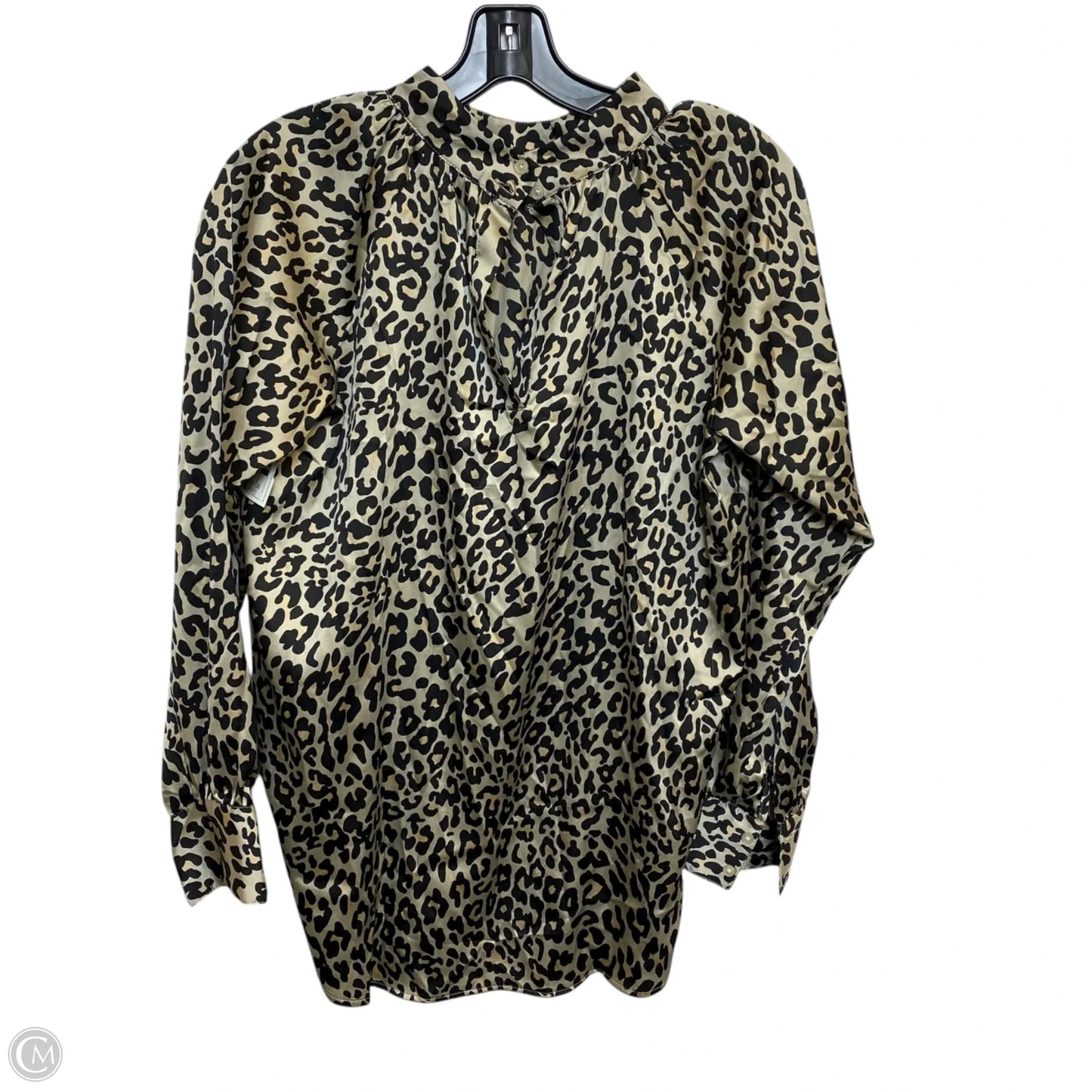 Blouse Long Sleeve By Loft In Animal Print, Size: Xs
