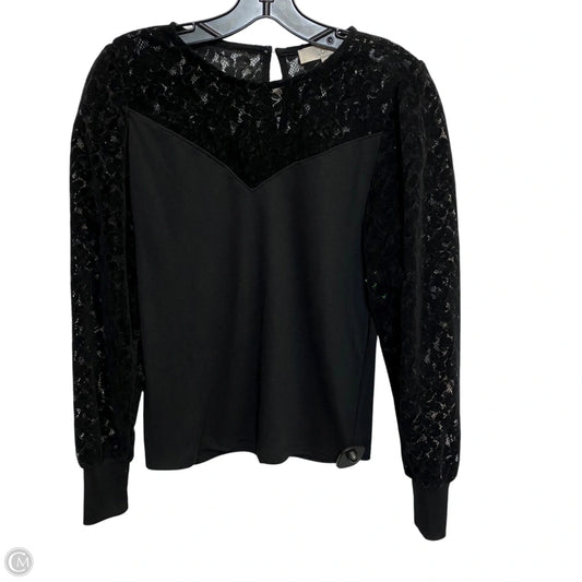 Top Long Sleeve By Loft In Black, Size: S