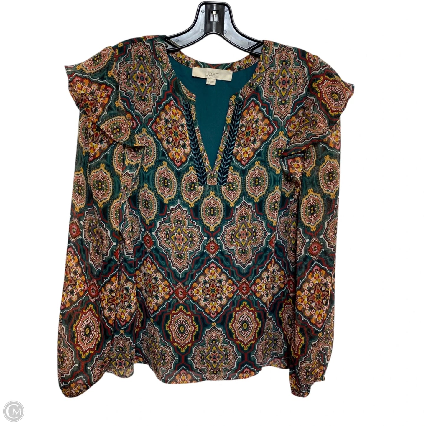 Top Long Sleeve By Loft In Grey, Size: Xs