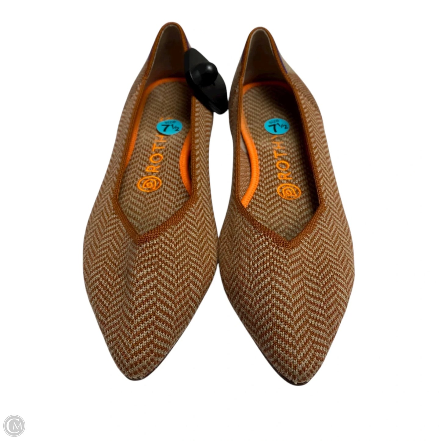 Shoes Designer By Rothys In Orange & Tan, Size: 7.5