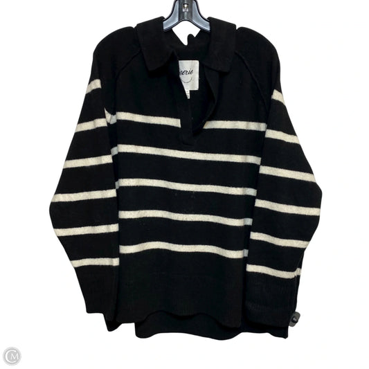Sweater By Aerie In Black & Cream, Size: L