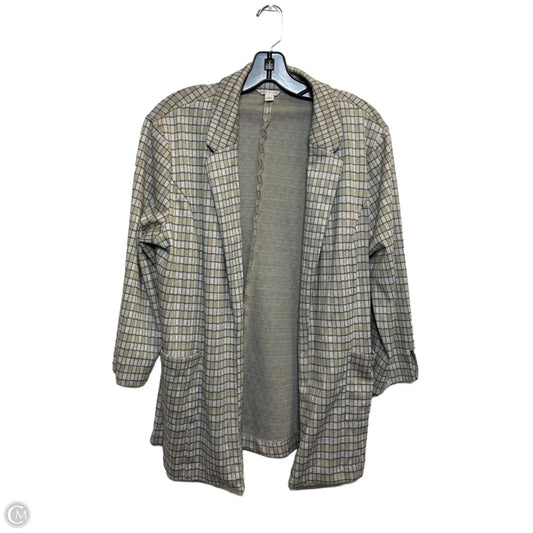 Blazer By Cato In Cream & Tan, Size: L