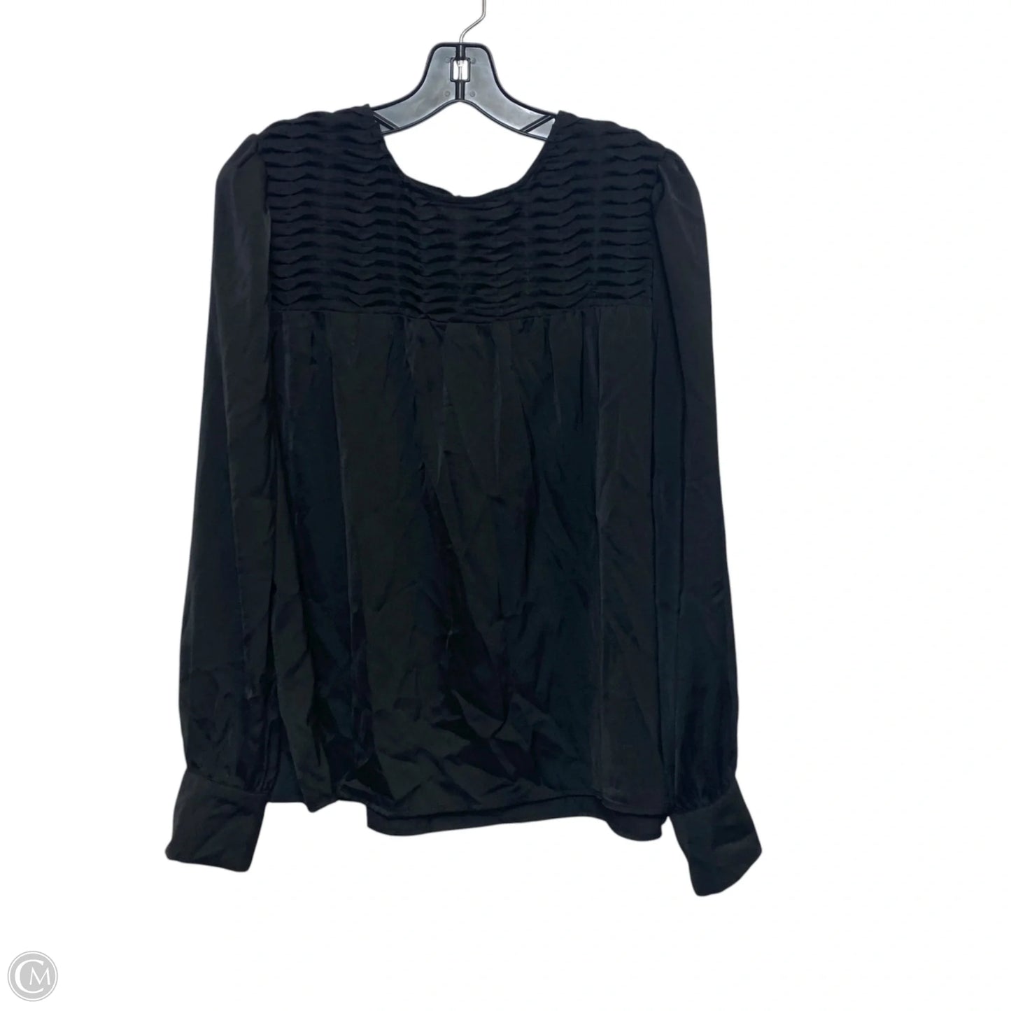 Blouse Long Sleeve By Wonderly In Black, Size: L