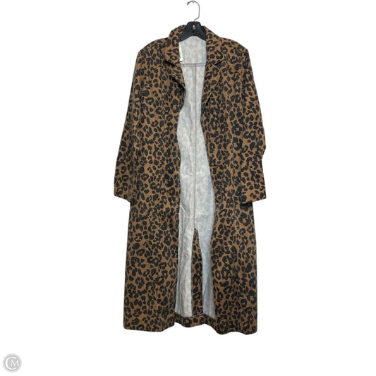 Jacket Denim By Clothes Mentor In Animal Print, Size: L