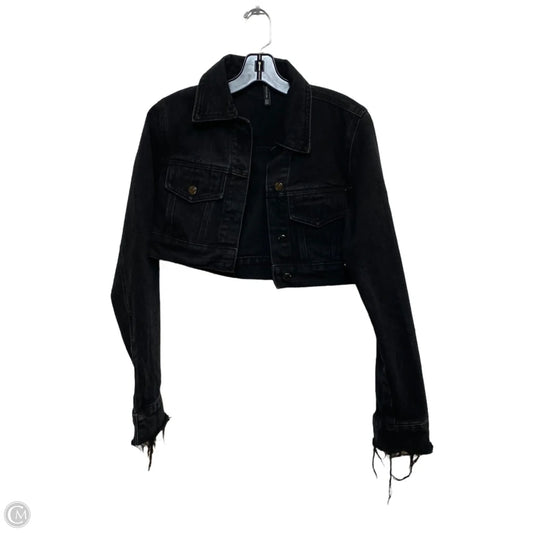Jacket Denim By Pretty Little Thing In Black Denim, Size: Xs