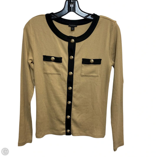 Top Long Sleeve By Ann Taylor In Black & Tan, Size: Xs