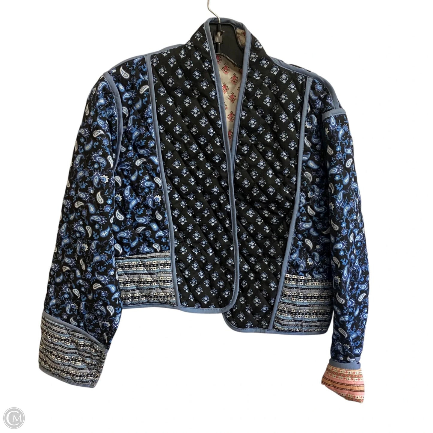 Jacket Puffer & Quilted By Clothes Mentor In Black & Blue, Size: S