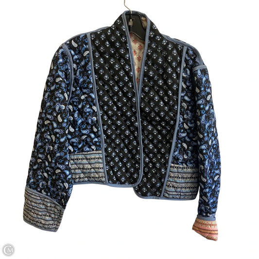 Jacket Puffer & Quilted By Clothes Mentor In Black & Blue, Size: S
