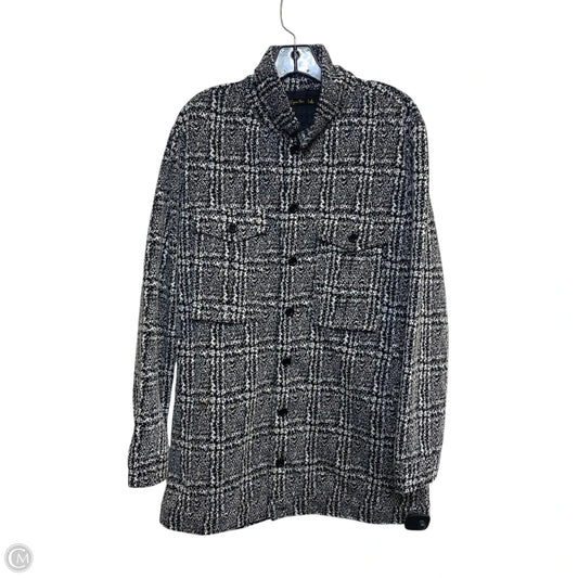 Jacket Shirt By Sugar Rain In Black & White, Size: M