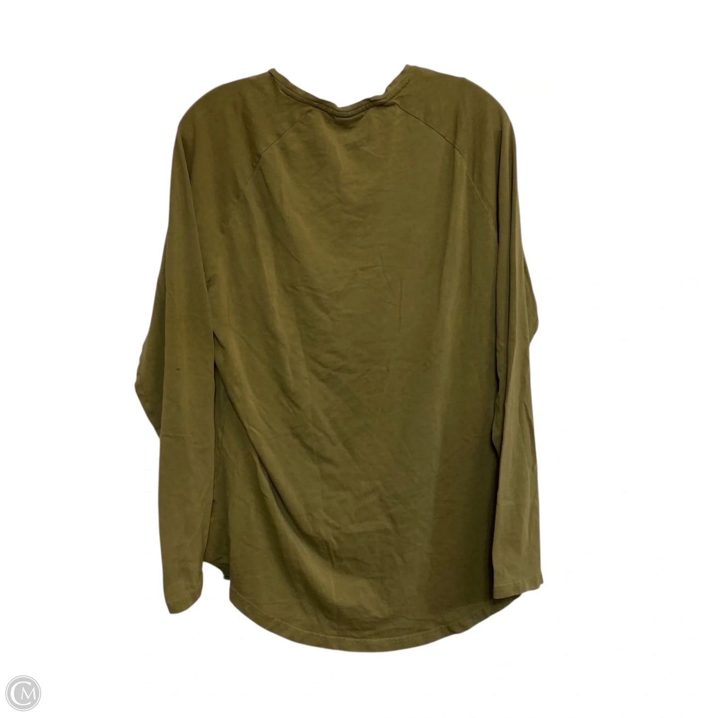 Athletic Top Long Sleeve Crewneck By Gym Shark In Green, Size: L