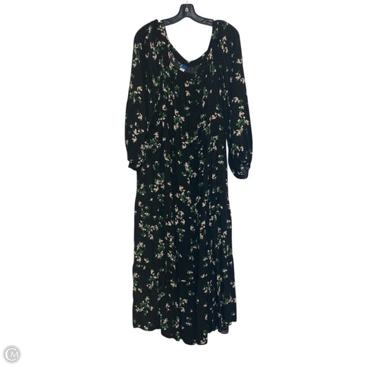 Dress Casual Midi By Old Navy In Black, Size: 3x