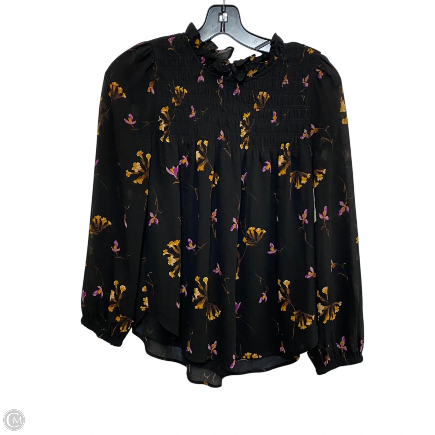 Top Long Sleeve By Madewell In Black, Size: Xs