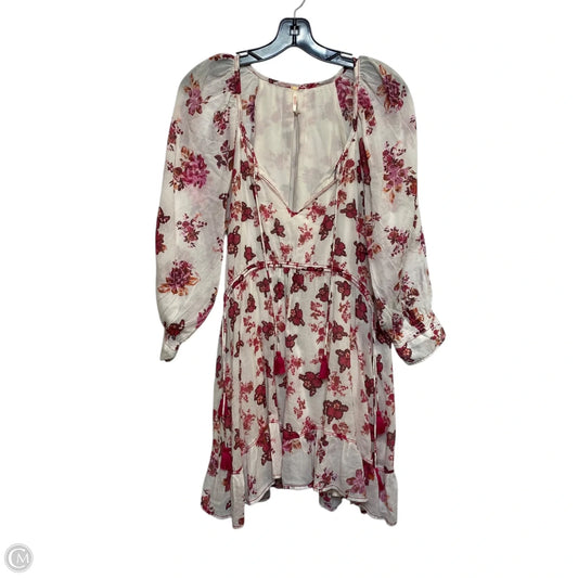 Dress Casual Short By Free People In Cream & Pink, Size: S
