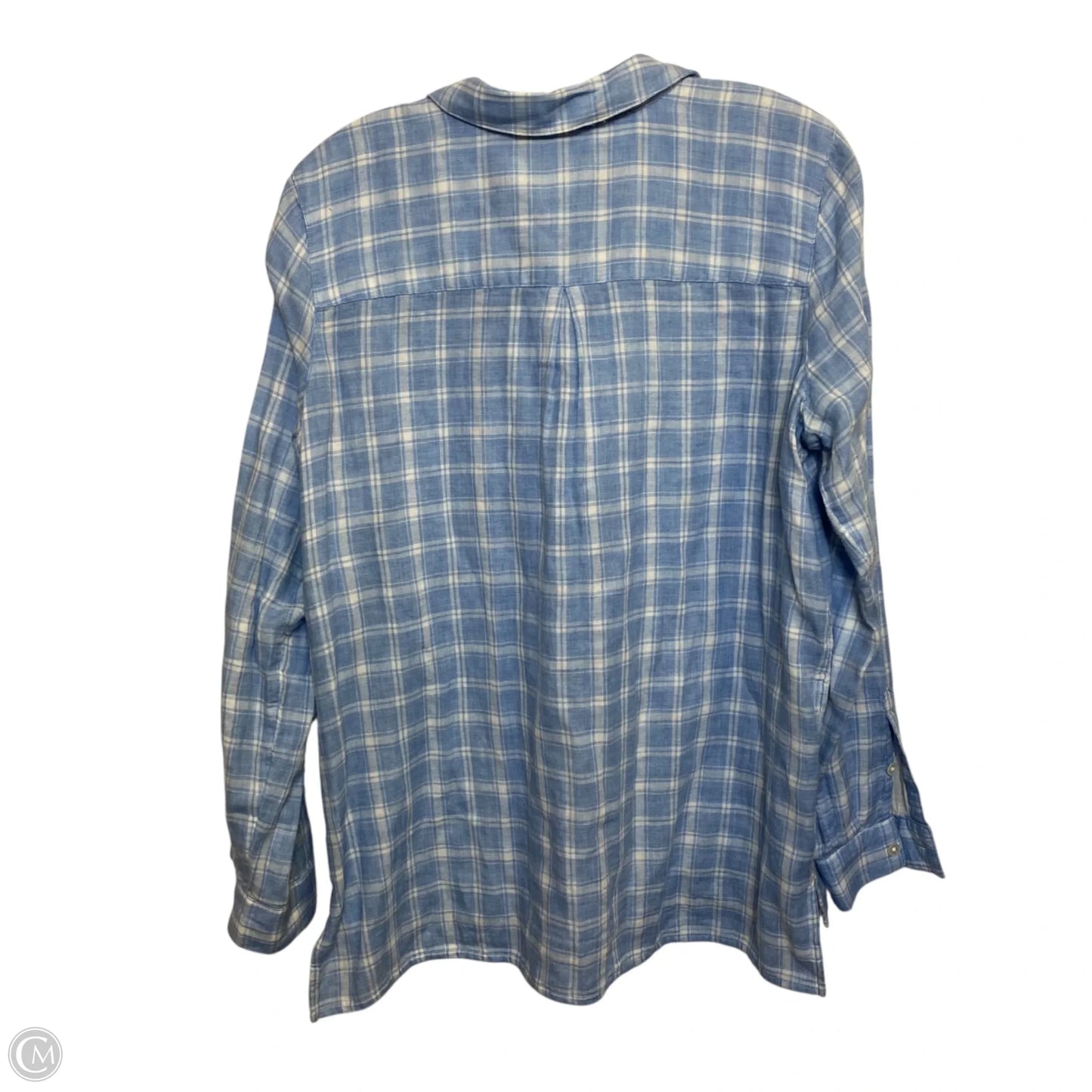 Top Long Sleeve By J. Jill In Blue & White, Size: S