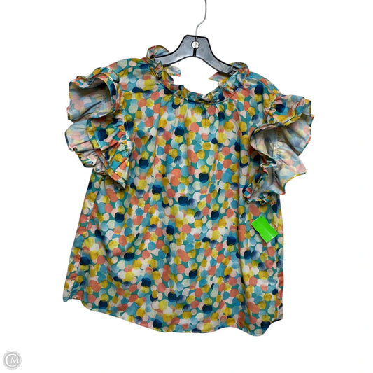 Top Sleeveless By Thml In Blue & Yellow, Size: L
