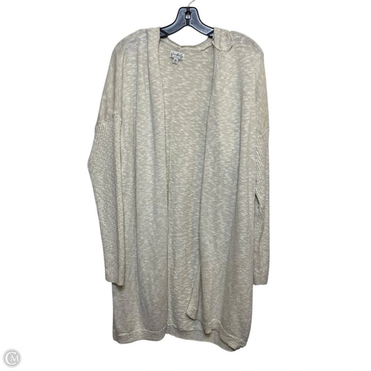 Sweater Cardigan By Wonderly In Beige, Size: Xxl