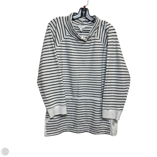 Top Long Sleeve By Time And Tru In Black & White, Size: 3x
