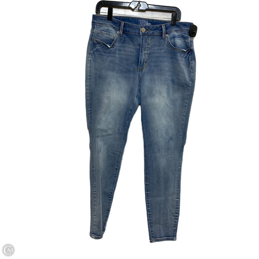 Jeans Skinny By Time And Tru In Blue Denim, Size: 14