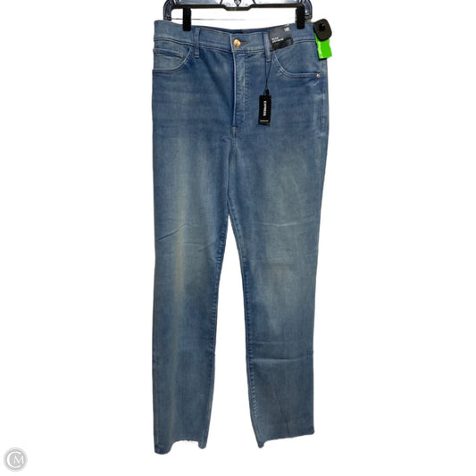 Jeans Straight By Express In Blue Denim, Size: 14