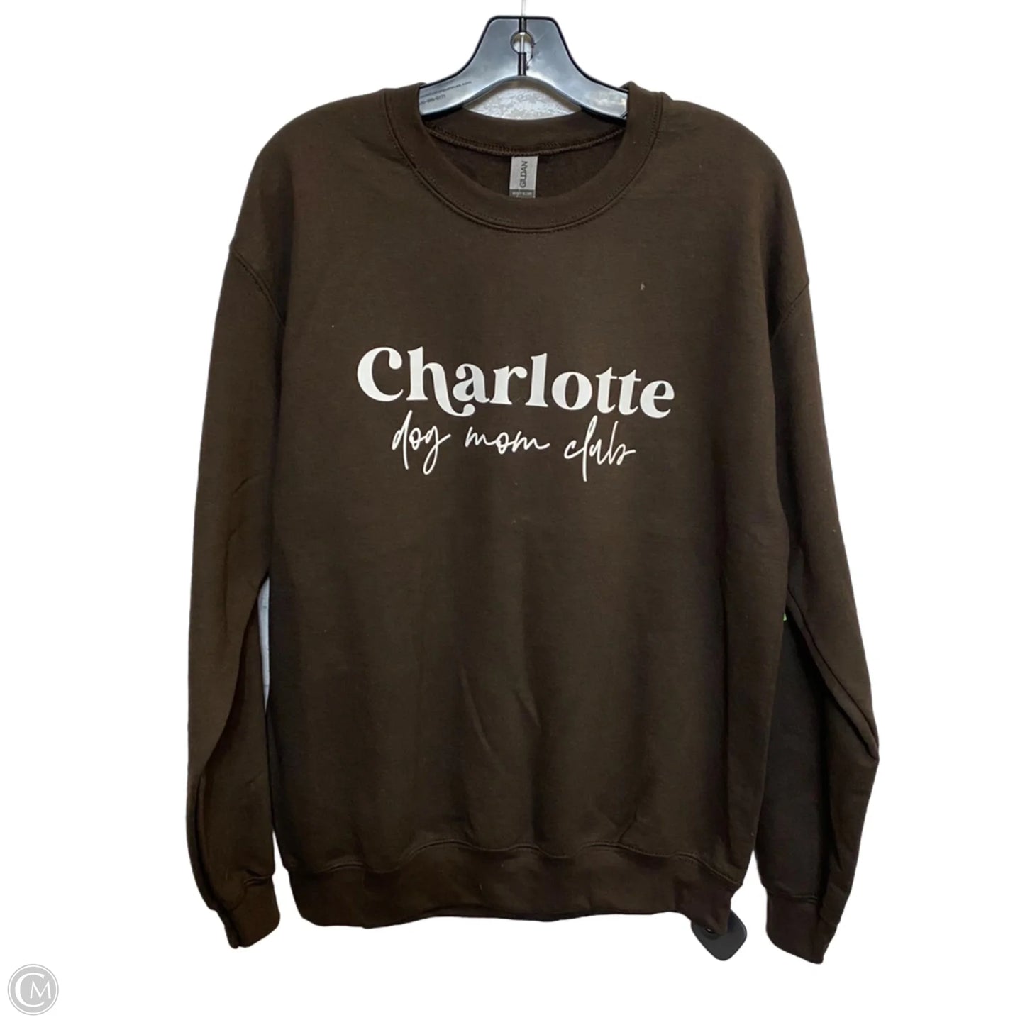 Sweatshirt Crewneck By Gildan In Brown, Size: M