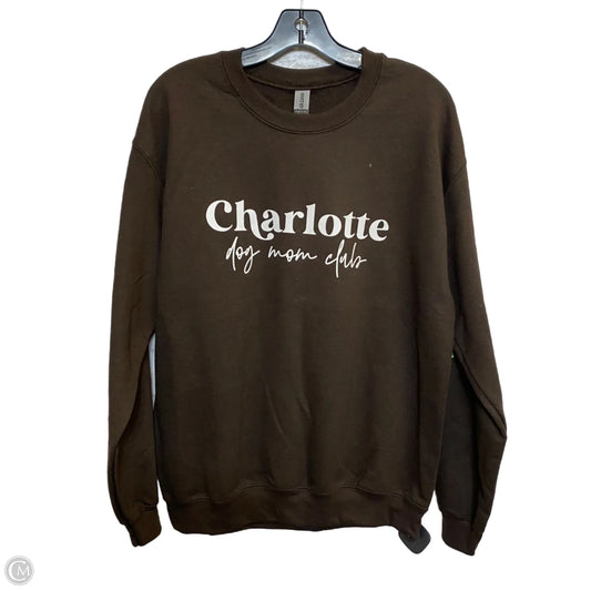 Sweatshirt Crewneck By Gildan In Brown, Size: M