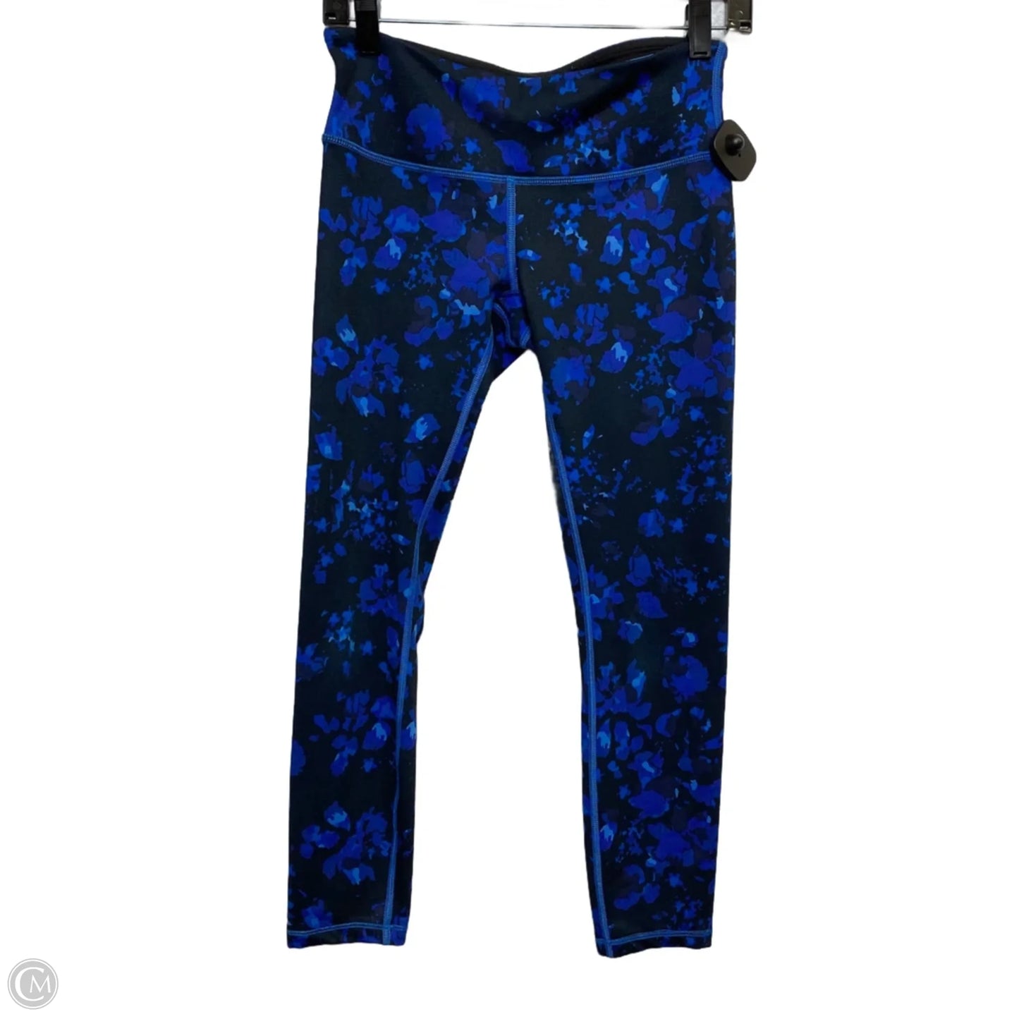 Athletic Leggings By Lululemon In Black & Blue, Size: S