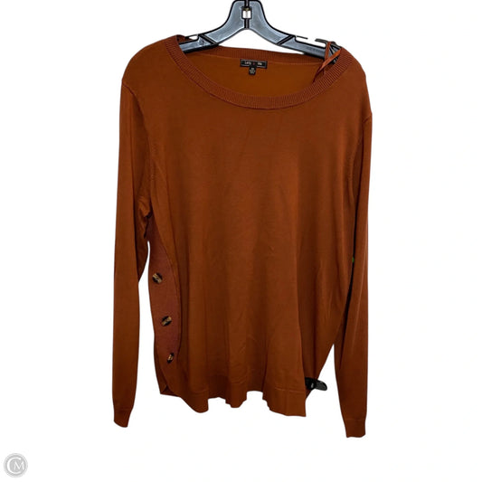 Top Long Sleeve By Lety Me In Brown, Size: 2x