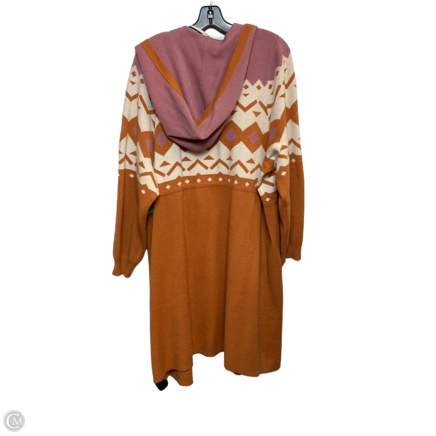 Sweater Cardigan By Torrid In Orange & Pink, Size: 3x