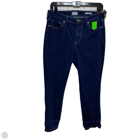 Jeans Cropped By Wonderly In Blue Denim, Size: 10