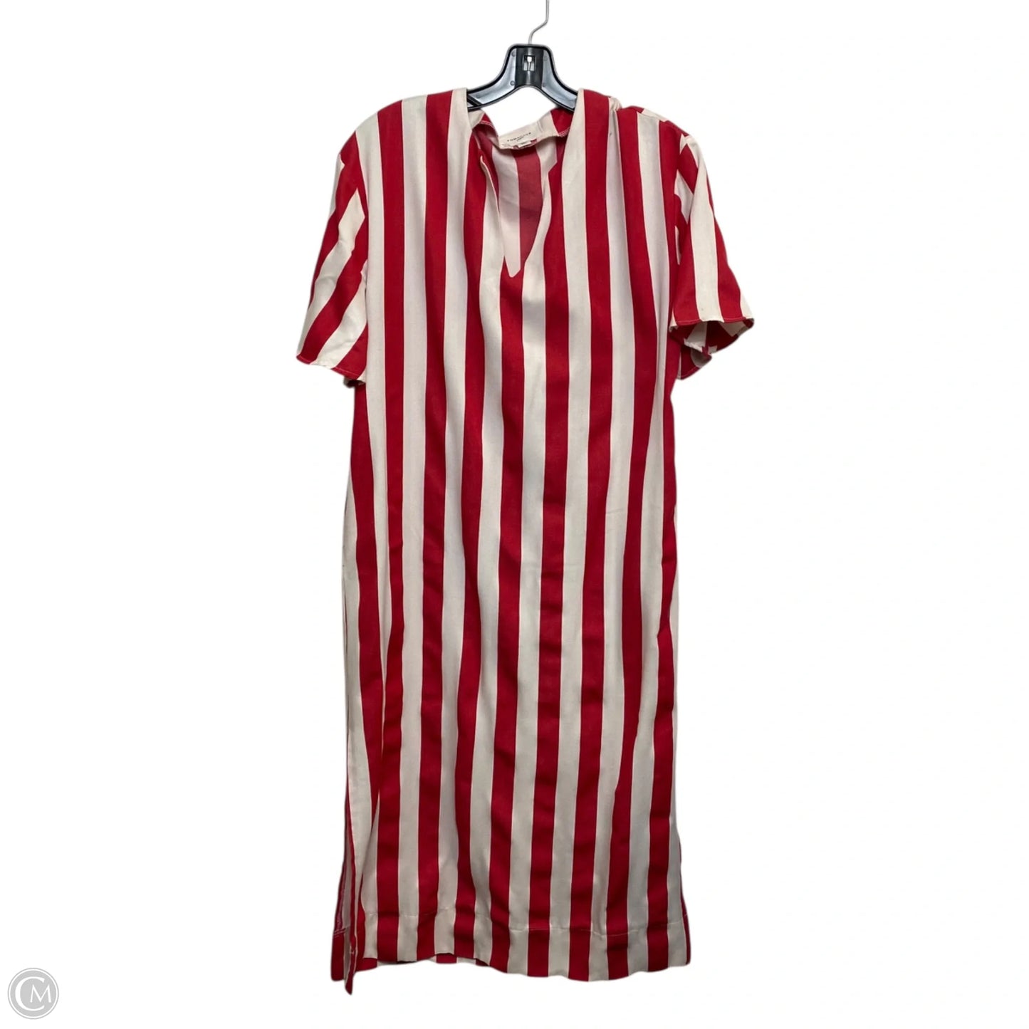 Dress Casual Midi By Pomander Place In Red & White, Size: S