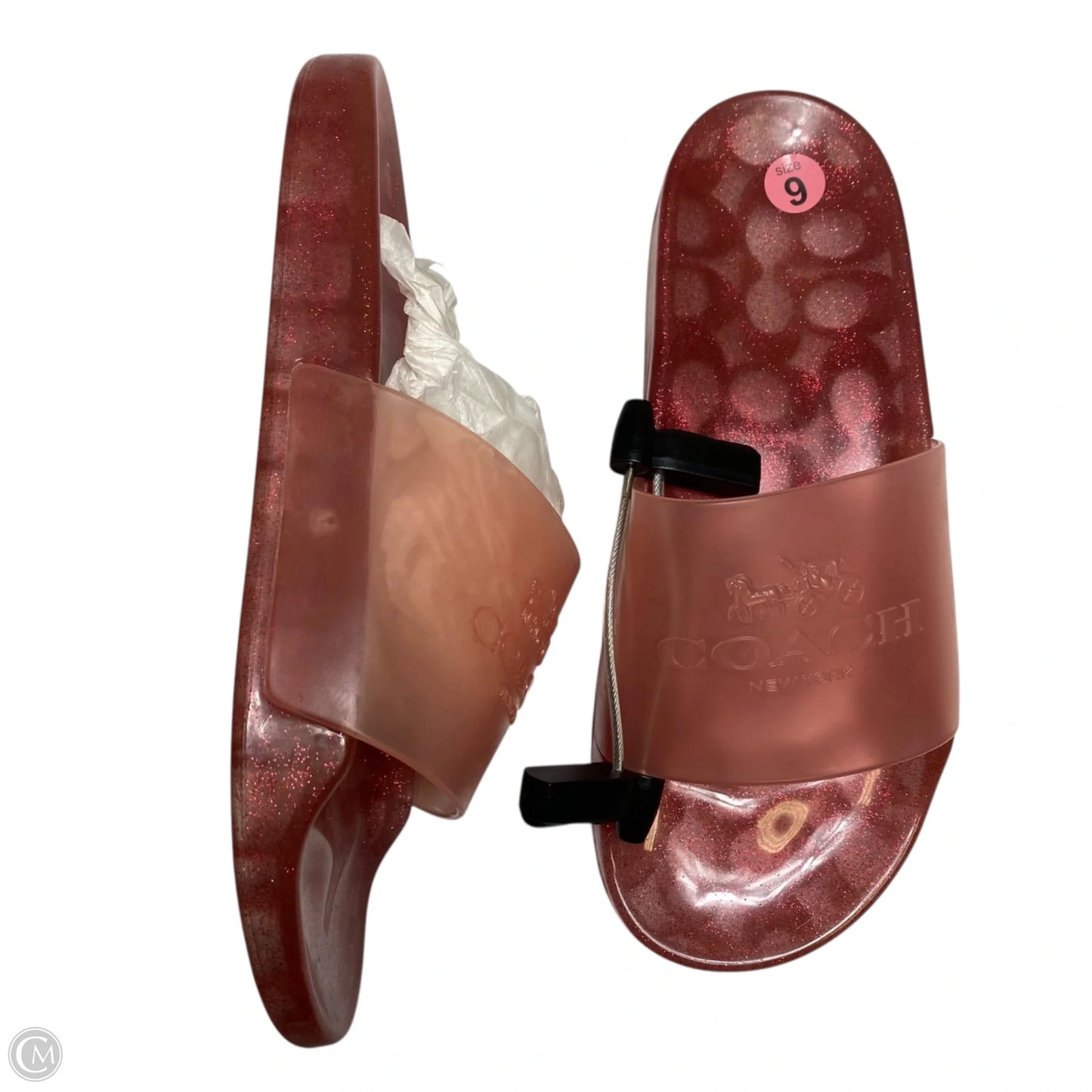 Sandals Designer By Coach In Pink, Size: 9