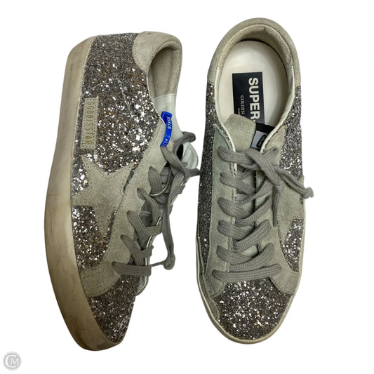 Shoes Luxury Designer By Golden Goose In Silver, Size: 9