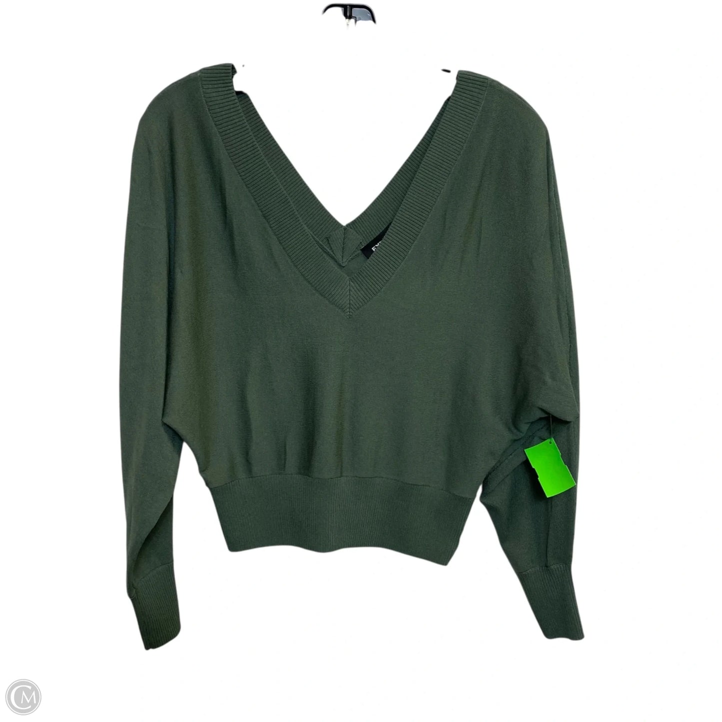 Top Long Sleeve By Express In Green, Size: Xxs