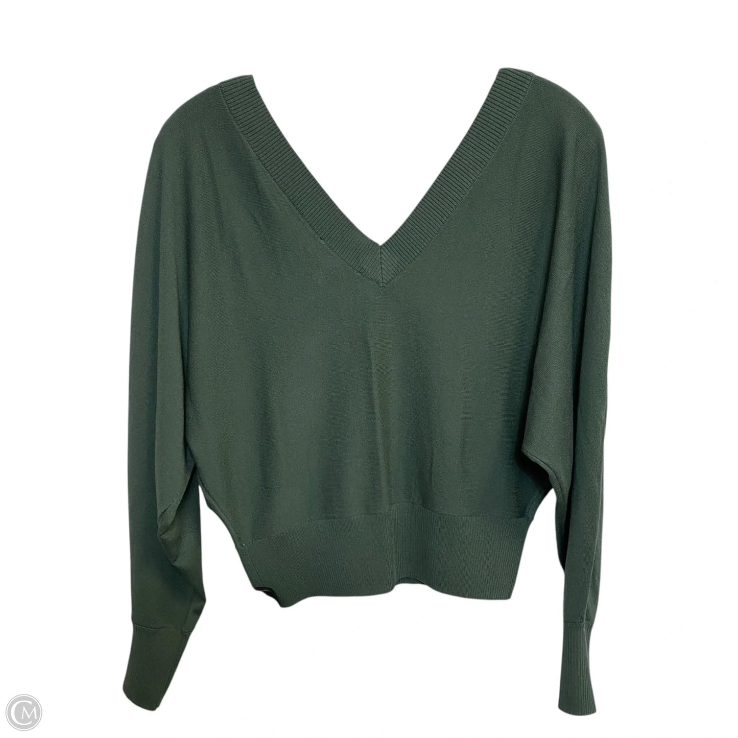 Top Long Sleeve By Express In Green, Size: Xxs