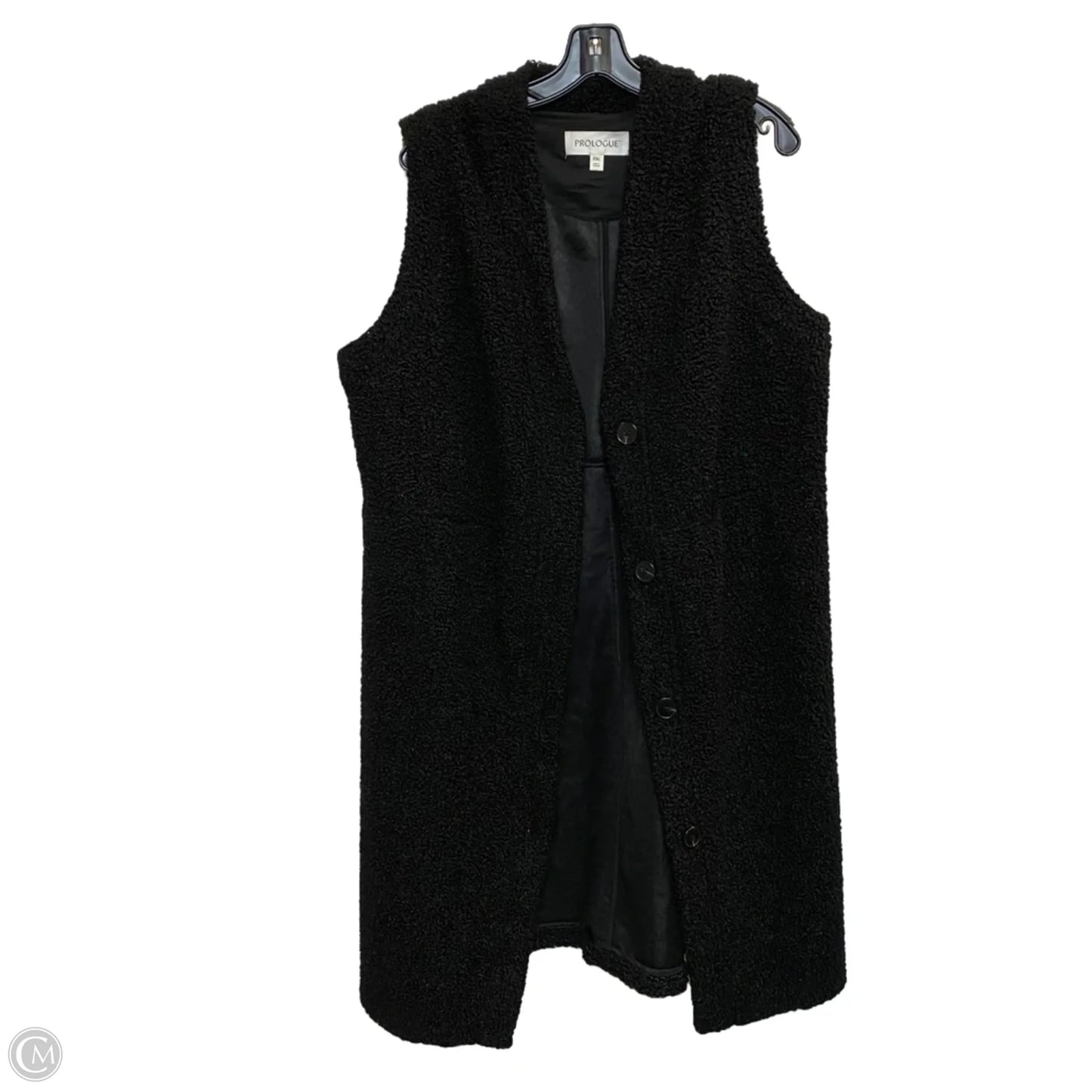 Vest Faux Fur & Sherpa By Prologue In Black, Size: Xxl