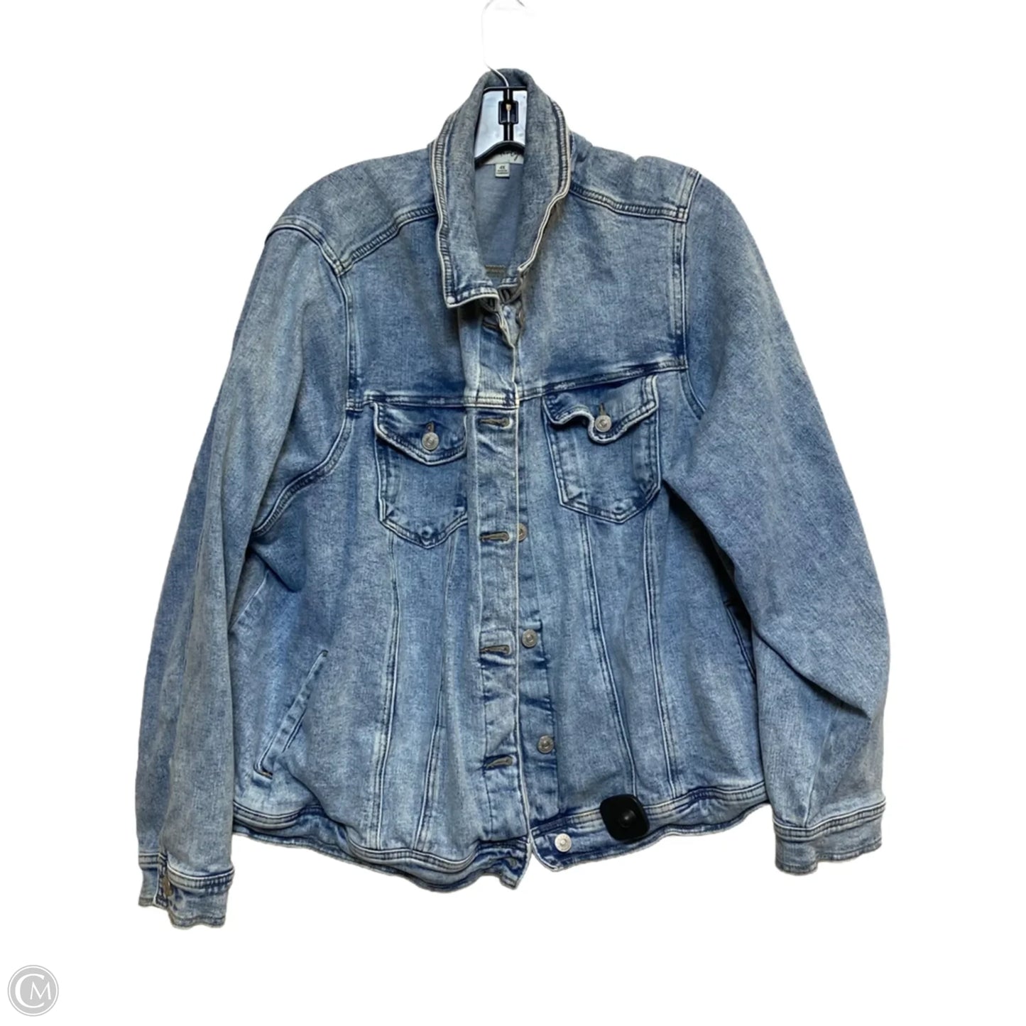 Jacket Denim By Wonderly In Blue Denim, Size: 4x