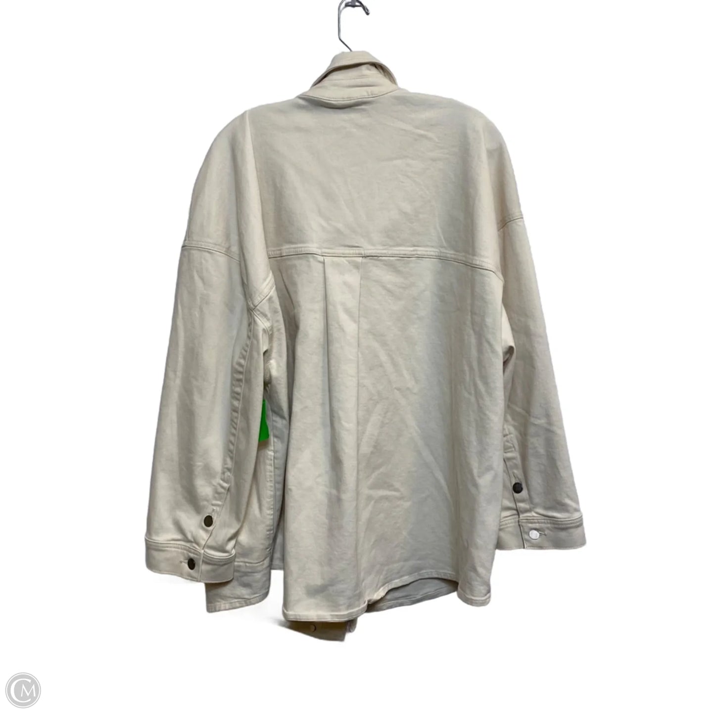 Jacket Shirt By Lane Bryant In Cream Denim, Size: 3x