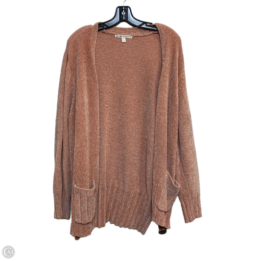 Sweater Cardigan By Seven 7 In Pink, Size: Xl