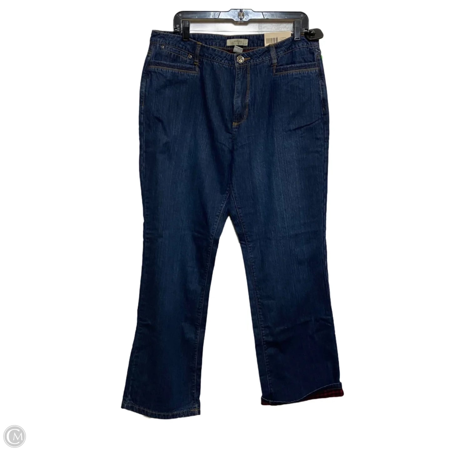 Jeans Straight By Natural Reflections In Blue Denim, Size: 16