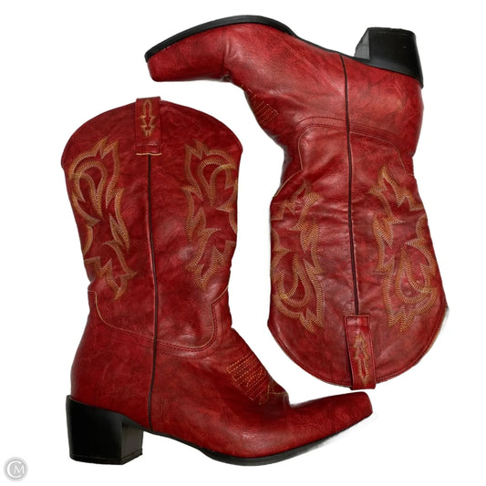 Boots Western By Cmf In Red, Size: 9